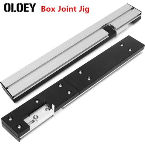 30x60x450mm Aluminum Box Joint Jig Kit For Miter Gauge Sawing Assembly Ruler Woodworking Tool for Table Saw Router Accessories