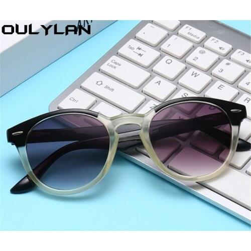 Oulylan Round Sun Reading Glasses for Women Vintage Gradient Men Hyperopia Sunglasses Unisex Presbyopic Diopter +1.0 1.5 2.0 2.5