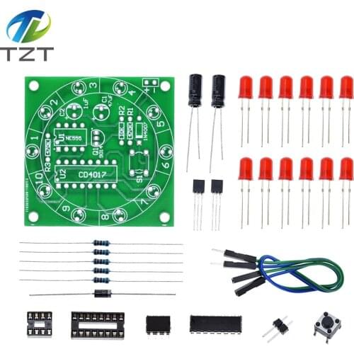 Lucky Rotary Suite Electronic Suite Turntable CD4017 NE555 Self LED Light Kits Production Parts Module 3V 5V Pulse Generator DIY