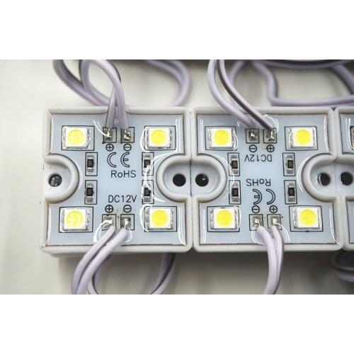 LED 5050 4 LED Module 12V super brighter square led modules lighting,100PCS/Lot waterproof
