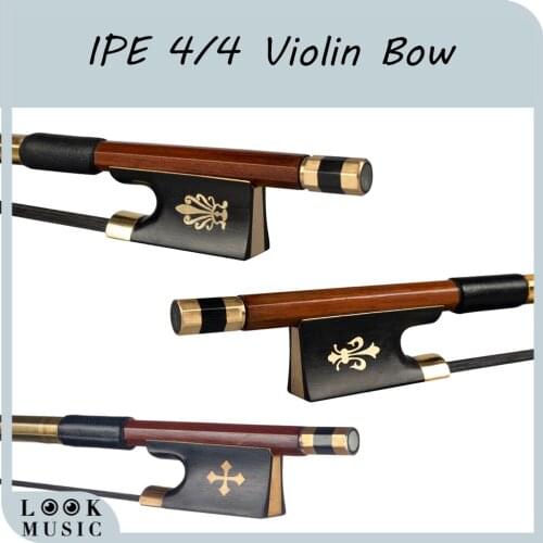 LOOK MUSIC IPE Violin Bow Full Size Violin Bow Advance Professional Violin bow Natural Bow Hair