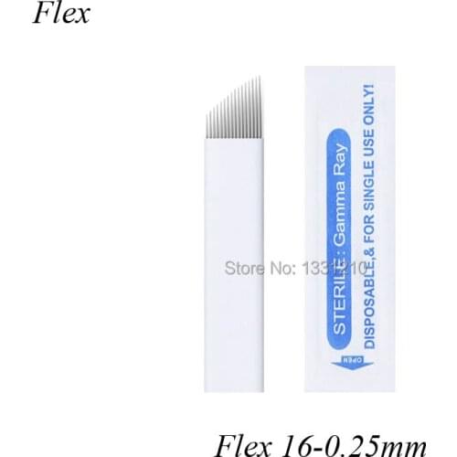 Kit Agulha Tebori 15 Flex Microblading White 0.25mm Microblading Needle Blades Lamina Agulha Sobrancelha Tebori Microblade