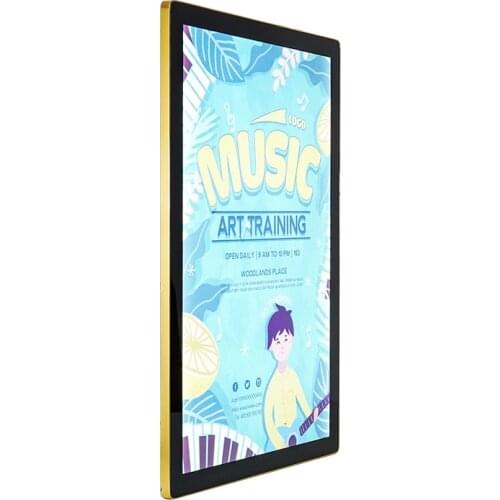 Customizable poster frame led light box with interior picture display