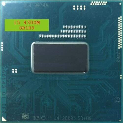 Intel Core i5-4300M i5 4300M SR1H9 2.6 GHz Dual-Core Quad-Thread CPU Processor 3M 37W Socket G3 / rPGA946B