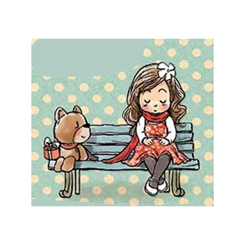 Girl Transparent Clear stamp and cutting dies DIY Silicone Seals Scrapbooking /Card Making/Photo Album Decoration