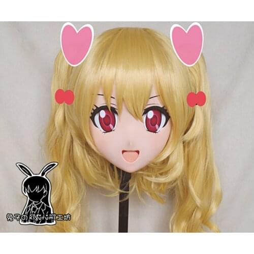 RB654)Quality Handmade Female/Girl Resin 3/4 Head Japanese Anime Cartoon Character Cosplay Momozono Love Kigurumi Mask