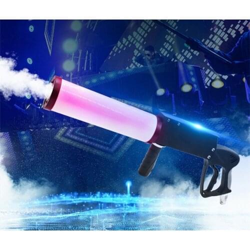 Led CO2 Jet Column Handheld Gun Dry Ice Confetti Rainbow Gun Gas Spray Color Paper Special Effects Bar Nightclub DJs Props