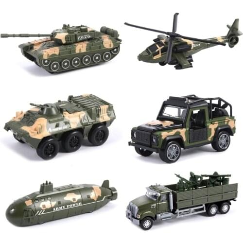 1:52 Scale Military Tank Armored Car Cavalry Submarine Durable Metal Model Toy Off-road Vehicle Birthday Gifts for Boys