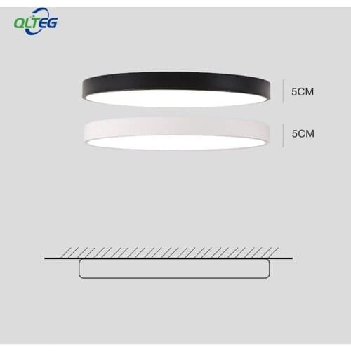 QLTEG Ultra-thin Modern LED ceiling light Ceiling decoration fixtures bedroom living room ceiling lamp 5cm high