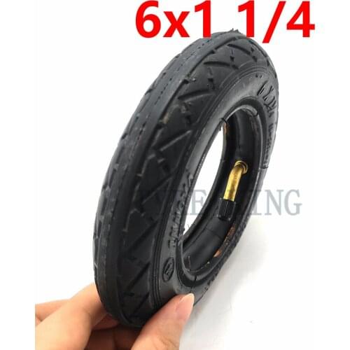 High Quality 6 Inch Wheel Tyre 6X1 1/4 Inner Outer Tire for Folding Bicycle Mini Surfing Electric Scooter Accessory