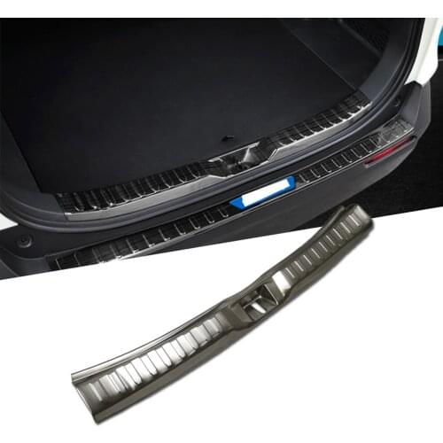 Stainless Built-in Rear Bumper Foot Guard Sill Carbon fiber Inner Rear Boot Trunk Bumper Cover For Toyota RAV4 RAV 4 2019 2020