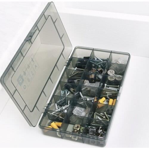 1PC New 18 Slots Cells Portable Jewelry Tool Box Container Electronic Parts Screw Beads toy book clothes Component Storage Box