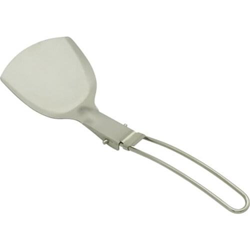 1Pcs Mini Steel Folding Spatula Food Turner Outdoor Camping Travel BBQ Cooking Fishing Cooking Picnic Shovel Tableware
