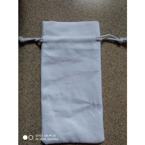 100pcs High quality cotton cheap drawstring bag 9*20cm cotton fabric jewelry bag wholesale cotton bags pouch for jewelry storage