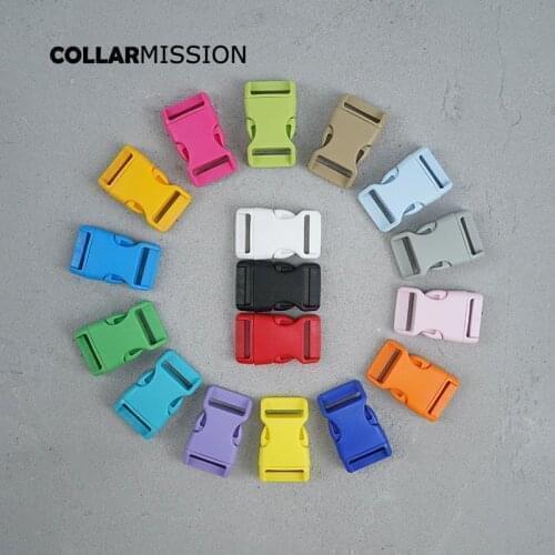 20pcs/lot Retailing high quality spray paint plastic clasp quick side release for 25mm DIY dog collar parts buckle 17 colours