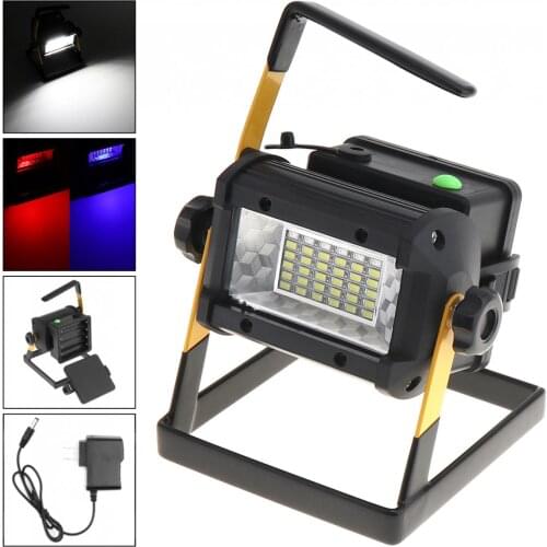 36 XPE LED Warning Light Lawn Light Flood Light Rechargeable Support 4 x18650 Battery Life Time Long for Outdoors / Camping
