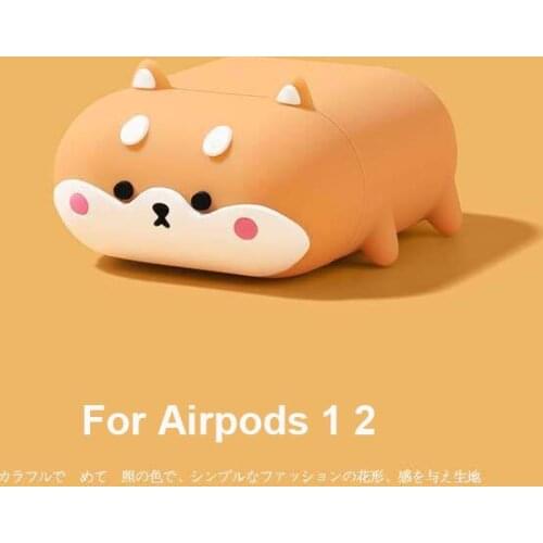 3D Cute Corgi Cover For Apple Airpods 1 2 Case Earphone Silicone Bluetooth Wireless Protective Case For AirPods Pro Cat Dog
