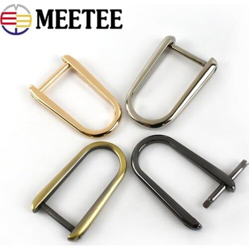 5/10/20pcs 20mm Detachable Screw D Buckle U Ring Metal Keychain Hanger Hook Clasp DIY Handbag Hardware Leather Accessories