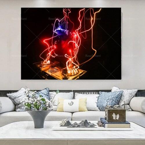 DJ abstract print canvas wall art print poster
