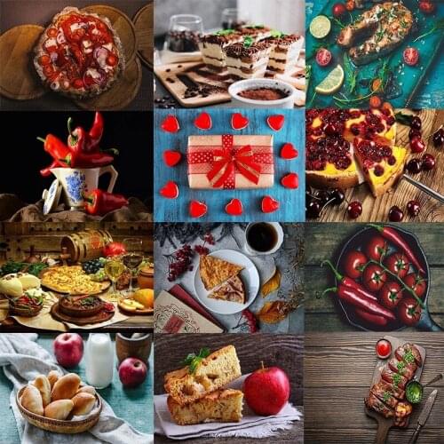 Diamond Painting Diy Delicious Food Full Square Drill Colorful Handmade Cross Stitch Kits Embroidery Mosaic Home Room Wall Decor