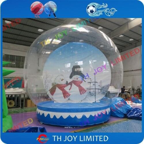 Free shipping to door!2/3m/4m giant snow globe/giant inflatable snow globe/crystal transparent inflatable christmas globe ball