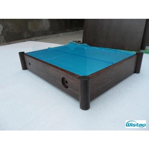 DIY Wooden Casing for Tube Amplifier Chassis 400X 250 X 70with Wenge Wood Cylindrical Foot&Top Down Aluminum Plate HIFI Audio