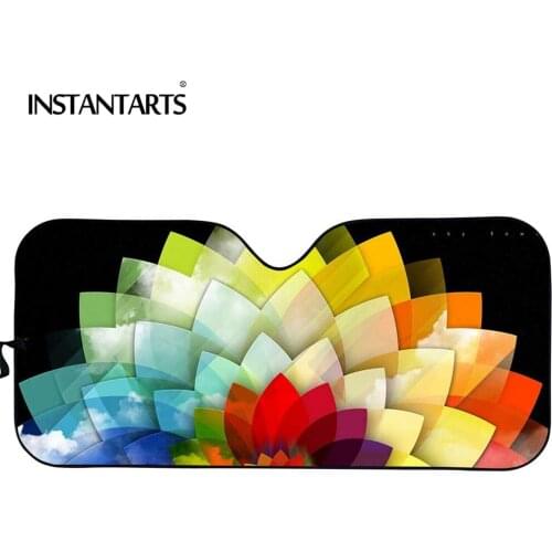 INSTANTARTS Car Sun Shade Windshield Bright MIXED Color Car Sun Shade for Windshield Cars Heat Reflector Car Sunshade Cover