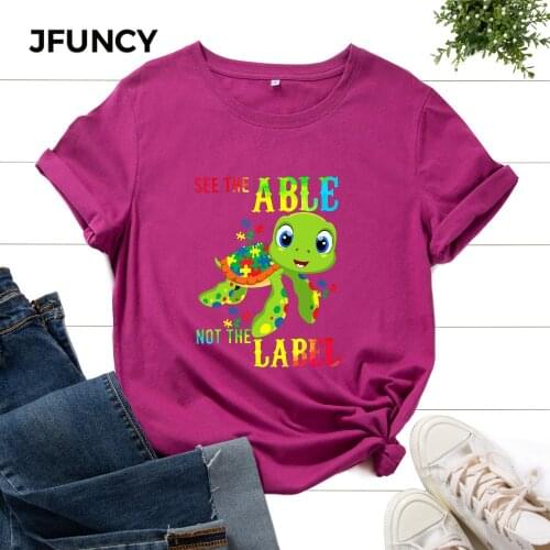 JFUNCY Female Summer Cotton Tops Oversized Women T-shirts Woman Short Sleeve Harajuku Graphic Tee Shirts Casual Loose Tshirts