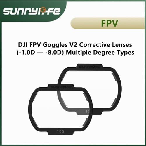 SunnyLife Corrective Lenses (-1.0D—-8.0D）for DJI FPV Goggles V2 Allows Users to Wear the DJI FPV Goggles Without Myopia Glasses