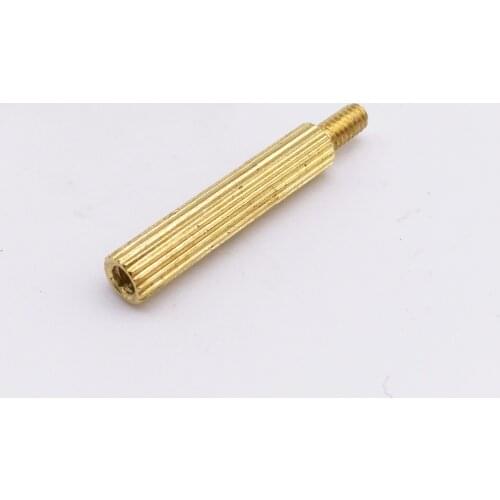 M2x15+4 Male to Female Thread Brass Pillars Cylindrical Standoff Spacer