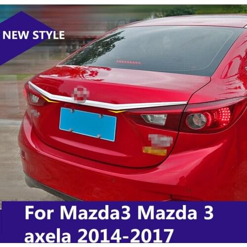 For Mazda3 Mazda 3 axela 2014-2017 Rear Trunk Tailgate Trim Door Molding Garnish Bezel Cover Car accessories