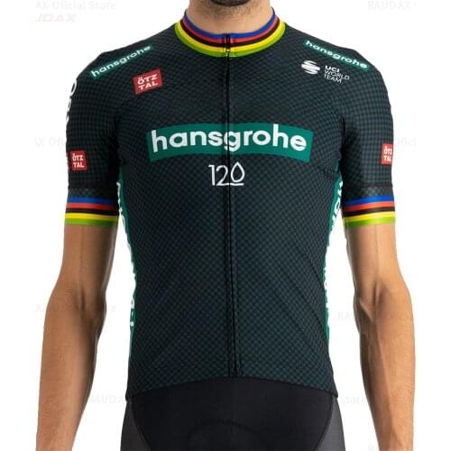 New Maglia 2021 Boraful Hansgrohe Ropa Ciclismo Hombre Summer Cycling Jersey Breathable Short Sleeve Bike Bib Shorts 19D Gel Pad