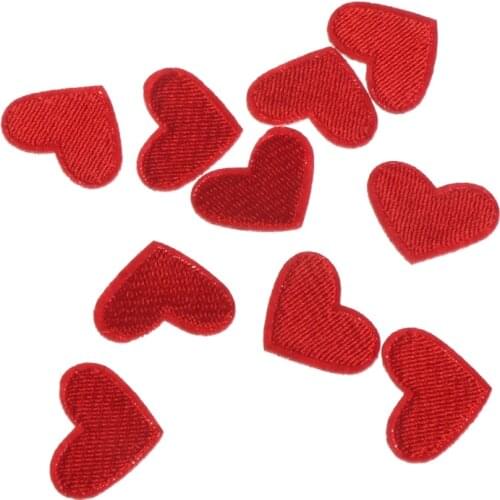 New Heart Embroidered Patches Sewing Applique Badge Clothes Stickers Apparel Craft