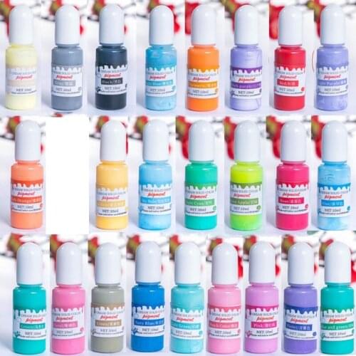24 Colors Epoxy UV Resin Pigment Opaque Liquid Epoxy UV Resin Dye Resin Colorant Resin Art Jewelry Making 0.35oz Each