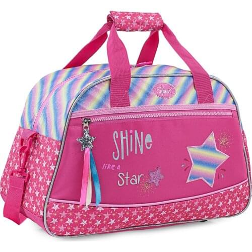 Children 'S bag Sport Polyester. With Double Handle And Shoulder Strap. With Glitter. Compartment Delant