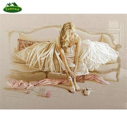 Handicrafts Diamond Drawing Painting Ballerina Girl Embroidery DIY DMC Cross Stitch Diamond Mosaic Dancing Girl Home Decor