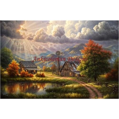 Needlework for embroidery DIY French DMC High Quality - Counted Cross Stitch Kits 14 ct Oil painting - God Shed His Grace