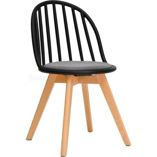 Nordic Modern Dining Chair Simple Desk Chair Fashion Lounge Chair Plastic Chair Home Solid Wood Chair