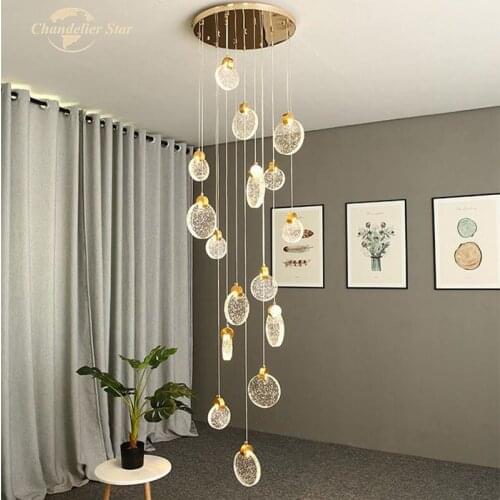 Modern Pendant Lights LED Chandelier Lighting Crystals Nordic Racket Lamp for Kitchen Living Room Bedroom Living Room Decor