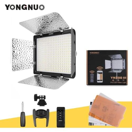 YONGNUO YN-300 III LED photography Light 3200k-5500K CRI95 Camera Video Lights Support AC Adapter & Remote Control APP Control