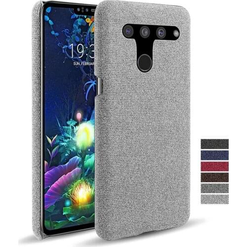 Cloth Leather Cover For LG V50 ThinQ Stylo 6 5 K61 K51S K41S Slim Retro Cloth Hard PC Case For LG V60 V50S G8S G8X THINQ Funda