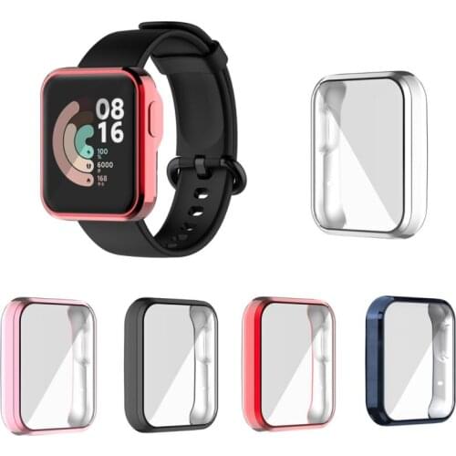 Plating TPU Protector Case For Xiaomi Mi Watch Lite Waterproof Screen Protective Shell Cover For Mi Watch Lite Redmi Smart Watch