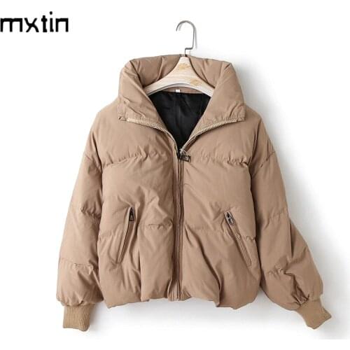 2020 womens winter solid coats womans cotton casual jackets warm parkas female overcoat coat warm oversized womens casual top
