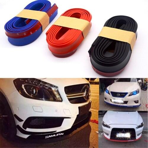 2.5m Car Bumper Protector Car Sticker Body Kit Spoiler Bumpers Lip Rubber Double Color Car Styling Car Accessorie