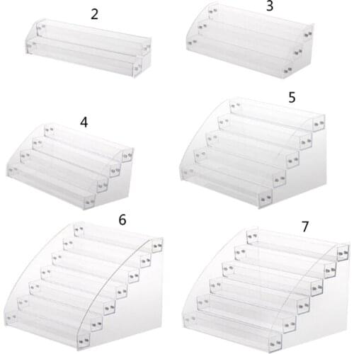2-7 Tiers Clear Acrylic Liquid Pigment Bottles Storage Box Organizers Lipstick Jewelry Display Holder Nail Polish Rack