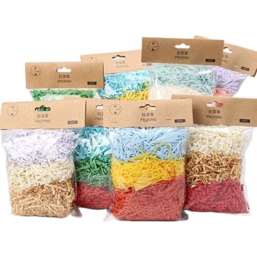 30g Color Regular Raffia Paper Shreds Holiday Gift Box Filled With Decorative Shredded Paper