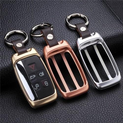 For Land Rover Discovery Sport LR4 LR5 Alloy Car Key Shell Cover Trim For Range Rover Evoque Sport Vogue Velar Car Accessories