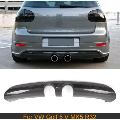Carbon Fiber Auto Car Rear Bumper Spoiler Diffuser Lip for Volkswagen VW Golf 5 V MK5 R32 Hatchback 2006-2008 Car Sticker