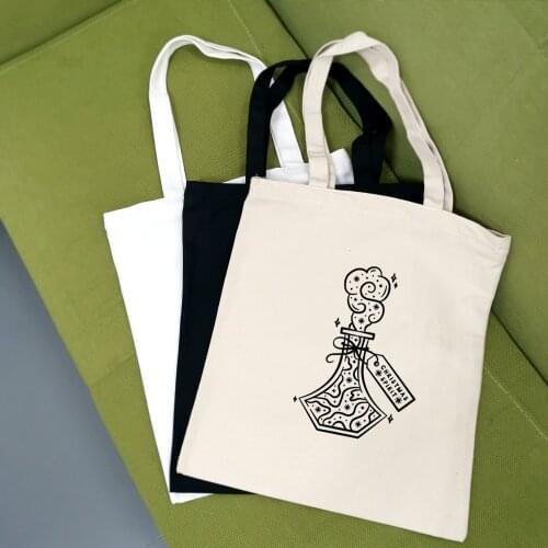 Canvas Bag Vintage Printed Foldable Women Shopper Bag Reusable Cloth Tote Bag Cute Travel Storage Handbag Shoulder Bag Ladies