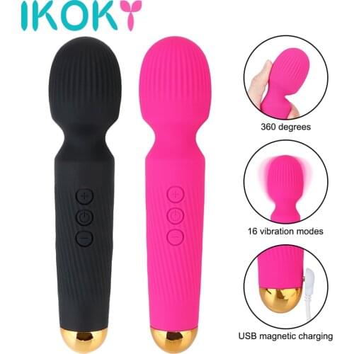 IKOKY 16 Frequency Wireless Dildos Sex Toys for Women Clitoris Vibrators 5 Vibration Intensity AV Vibrator Magic Wand Sex Shop